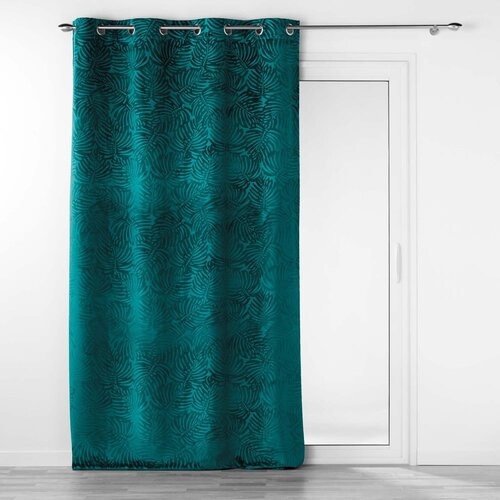 Douceur d intérieur Modrozelena žametna zavesa 140x240 cm Analia – Cene