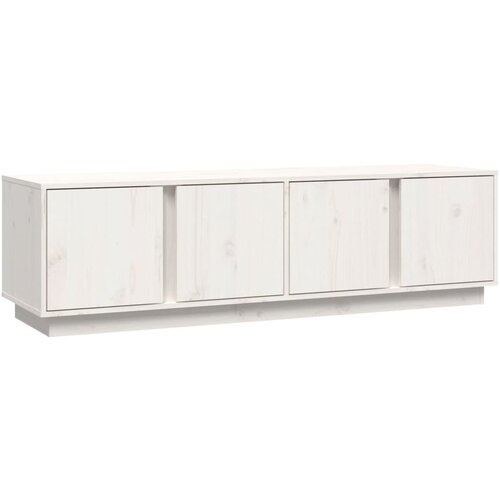 Maison Chic TV omarica - TV stojalo - Televizijska omarica bela 140x40x40 cm trdna borovina, (21700510) Slike