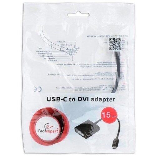Gembird A-CM-DVIF-01 USB-C to DVI female, black adapter Slike
