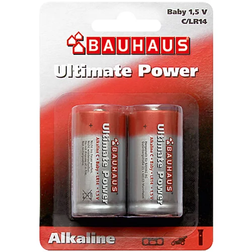 BAUHAUS Alkalna baterija Bauhaus Ultimate Power (Baby C, alkalno-manganova, 1,5 V, 2 kosa)