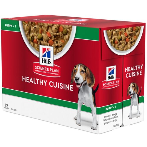 Hill&amp;rsquo;s Science Plan Puppy Medium &amp;amp; Large Healthy Cuisine s pi&amp;scaron;čancem - 12 x 90 g Slike