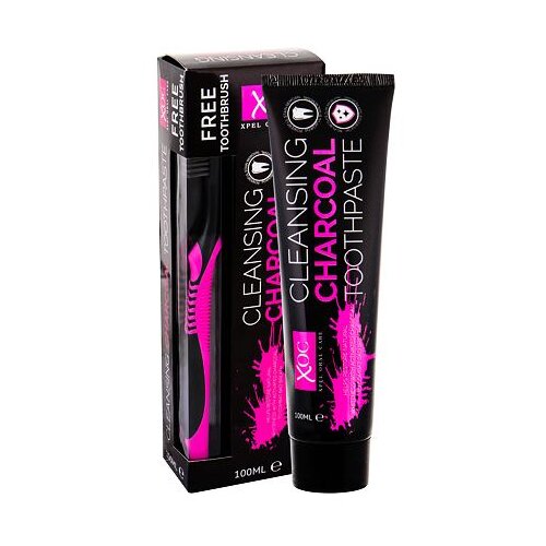 Xpel oral Care Cleansing Charcoal darovni set zubna pasta 100 ml + četkica za zube 1 kos Cijene