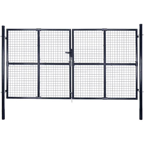  Vrtna vrata od mrežastog čelika 300x200 cm, siva Cijene