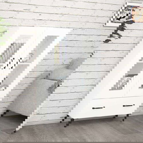  Visoka komoda bijela 70 x 31 x 115 cm od konstruiranog drva Cijene