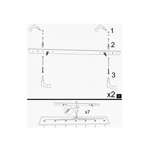 Opviq lights Kem - 6386 goldblack chandelier Cene