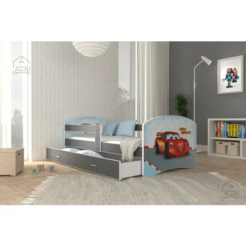 AJK Meble Otroška postelja Lucky 90x180 cm - siva