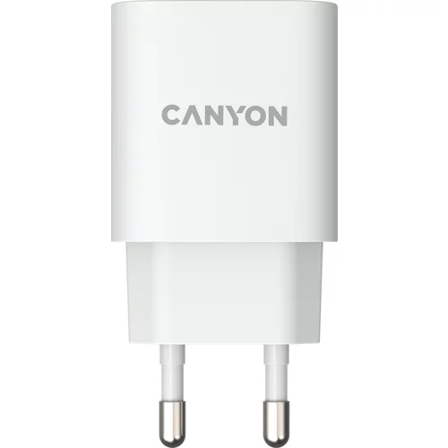 Canyon H-18-01, Wall charger with 1*USB, QC3.0 18W, Input: 100V-240V, Output: DC 5V/3A,9V/2A,12V/1.5A, Eu plug, OCP/OVP/OTP/SCP, CE, RoHS ,ERP. Size: 80.17*41.23*28.68mm, 50g, White - CNE-CHA18W