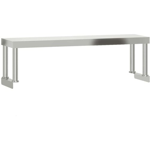 VidaXL Kuhinjski radni stol s policom 110x30x120 cm nehrđajući čelik Slike