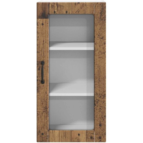  Zidni stakleni ormarić Lucca Staro drvo 40 x 31 x 80 cm Slike