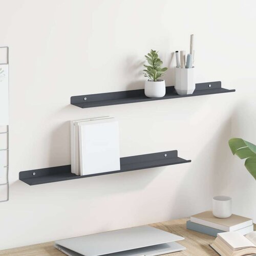  Polica na zidu s policom Zidne 2 pcs Antracit 60 x 9 x 2 5 cm - Antracit 60 x 9 cm 2 Cijene