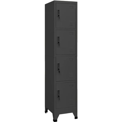 vidaXL omara s ključavnico antracitna 38x45x180 cm jeklo Cene