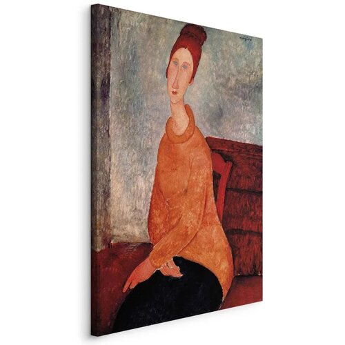  Slika - Amedeo Modigliani – Jeanne Hebuterne in a Yellow Sweater 80x120 Standard Cene