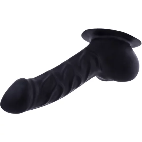 Toylie latex penis sleeve franz with base plate 14cm black
