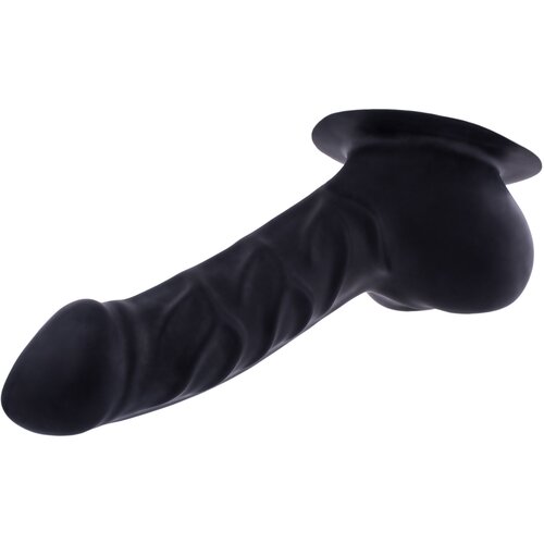 Toylie Latex Penis Sleeve Franz with Base Plate 14cm Black Slike
