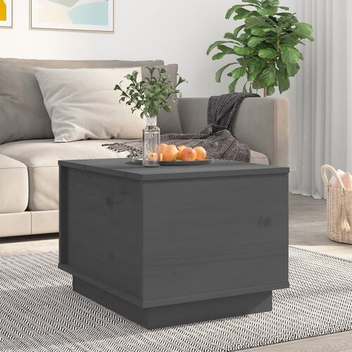vidaXL Klubska mizica siva 40x50x35 cm trdna borovina Cene