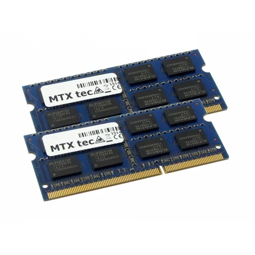 MTXtec 16GB komplet 2x 8GB DDR3L 1600MHz SODIMM DDR3 PC3-12800, 204 PIN, 1,35V RAM pomnilnik za prenosnik, (20480501)