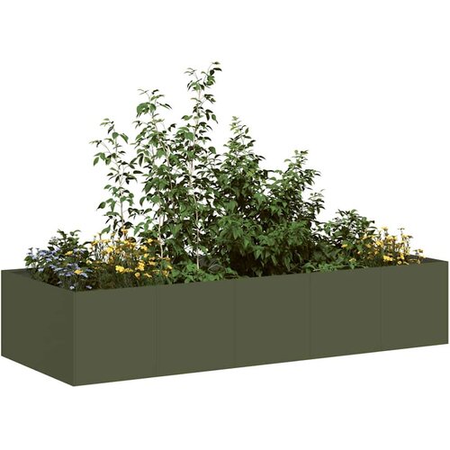 vidaXL Sadilnik olivno zelena 200x80x40 cm Jeklo Cene