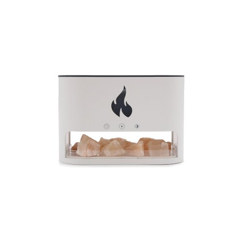 Aroma difuzor Blaze z učinkom plamena in himalajsko soljo – bela - Plastic - Home warming - Za 40 let Cene