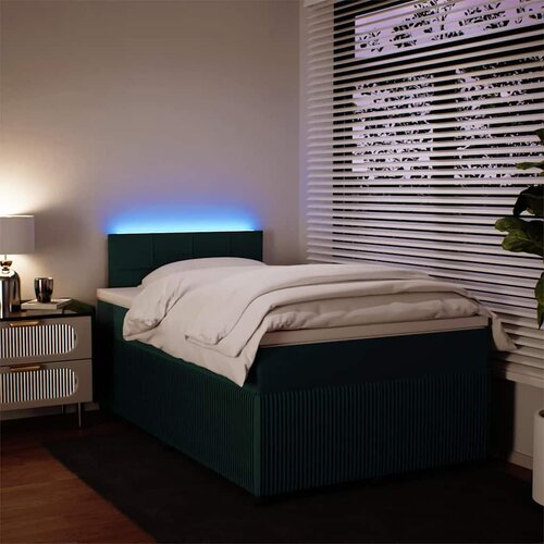  Krevet box spring s madracem tamnozeleni 120x190 cm bar&amp;scaron;unasti Slike