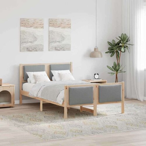  Okvir za krevet Svijetlo siva 120 x 200 cm tkanina Cijene
