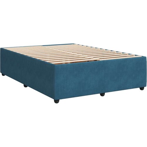 VidaXL krevet box spring s madracem plavi 160 x 200 cm bar&amp;scaron;unasti Slike