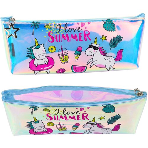  &amp;Scaron;kolska pernica Summer Unicorns 20x8cm - plava Slike