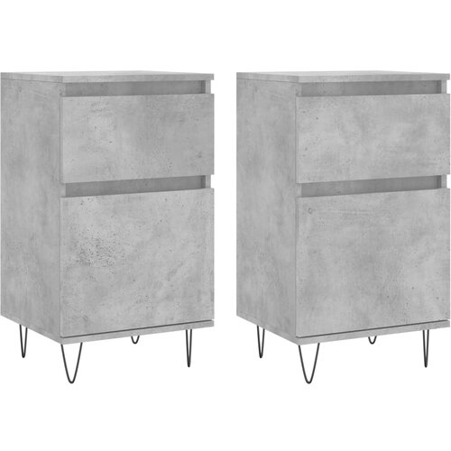Maison Chic Komoda - Predalnik 2 kosa betonsko siva 40x35x70 cm inženirski les, (21718802) Slike