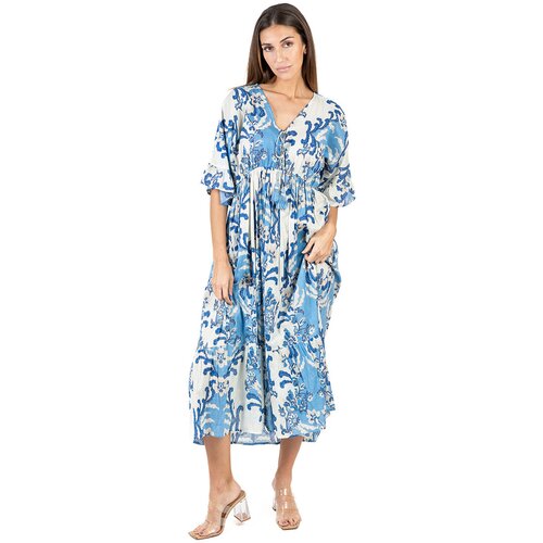 Isla Bonita By Sigris Dolge obleke Dolga Midi Obleka Modra Cene