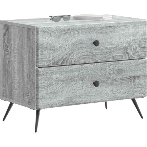  Noćni ormar Siva sonoma 62 x 34,5 x 47,5 cm Konstruirano drvo Slike