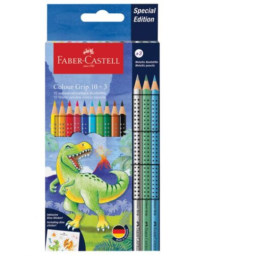  BOJE DRVENE 10 BOJA GRIP 2001 PLUS 3 BOJE DRVENE METALIC DINO FABER CASTELL 201545 BLISTER Cijene