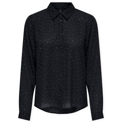 Only Topi &amp;amp; Bluze Zeke Shirt - Black/Allover Črna Slike