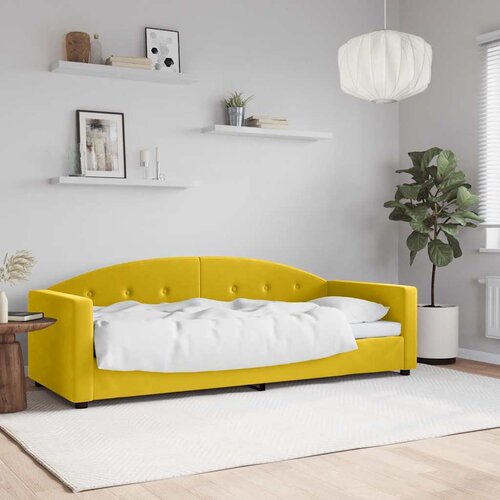  Dnevni krevet žuti 80 x 200 cm baršunasti Cene