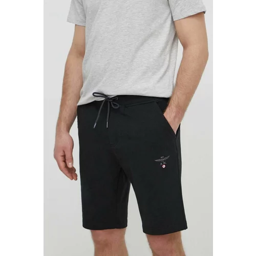 Aeronautica Militare Kratke hlače za muškarce, boja: crna