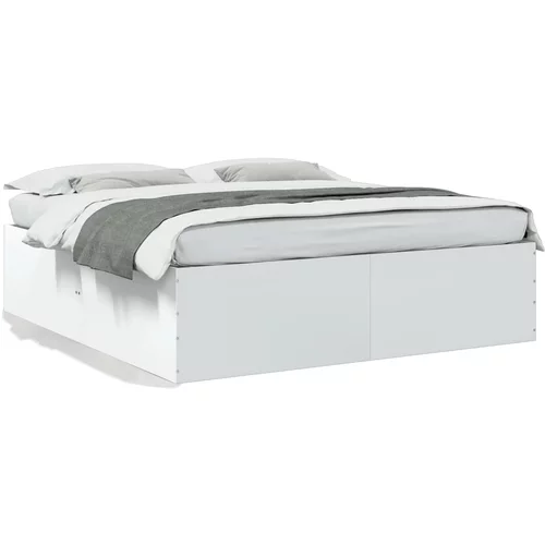 Okvir za krevet bijeli 180 x 200 cm konstruirano drvo