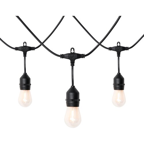 QAZQA Buiten lichtslinger 10 m incl. LED 10-lichts solar - Russell Cene