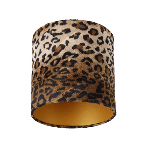 QAZQA Velur senčnik leopard dizajn 20/20/20 zlato v notranjosti
