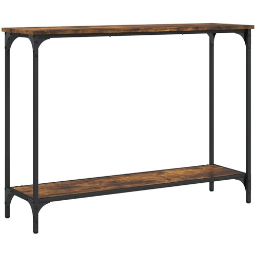Maison Chic konzolna miza - miza ob steni dimljen hrast 101x30,5x75 cm inženirski les, (21786514) Cene