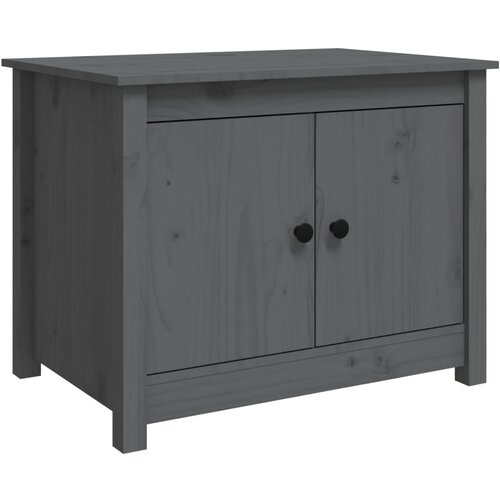 Maison Chic Klubska mizica - kavna mizica - Nizka mizica siva 71x49x55 cm trdna borovina, (21753269) Slike