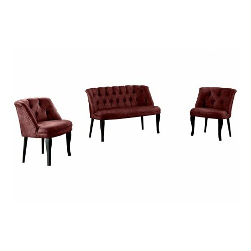 Atelier Del Sofa sofa i fotelja roma black wooden claret red Cene