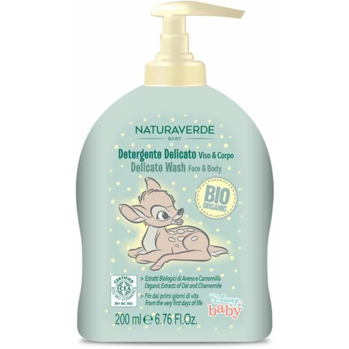 Disney Naturaverde Baby Delicate Wash nježni sapun za lice i tijelo za djecu od rođenja 200 ml