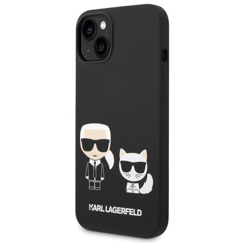 Karl Lagerfeld Maska za telefon and Choupette Liquid Silicone za iPhone 14 crna Slike