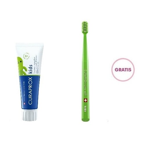 Curaprox kids menta pasta za zube za decu od 6+ 60ml + četkica gratis Slike