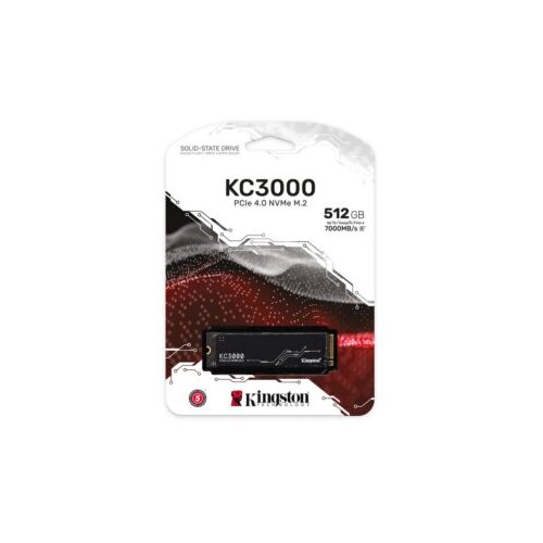 Kingston SSD 512GB KC3000 M.2, NVMe PCIe Gen 4.0 R/W: 7000/3900MB/s Cijene
