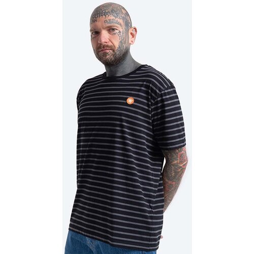 Wood Wood Bombažna kratka majica Ace T-shirt črna barva Slike