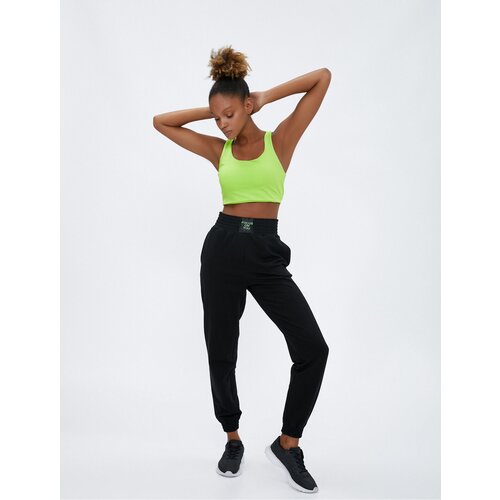 Koton Jogger Sweatpants High Waist with Tag Detail Pockets. Slike