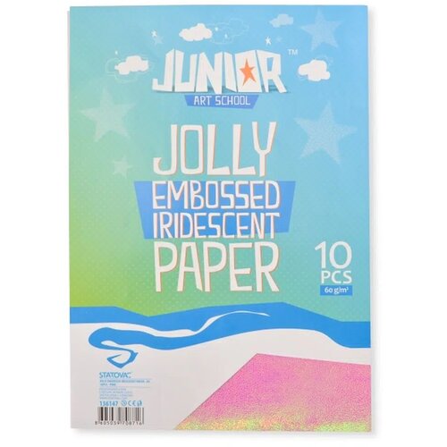 Junior jolly Embossed Iridescent Paper, sjajni papir, A4, 10K, odaberite nijansu Roze Cene