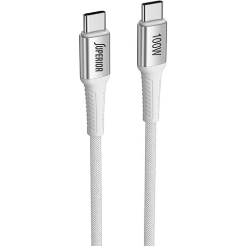  KABL USB SUPERIOR SU-K152 PLATNENI 100W 5A TYPE C NA TYPE 1M BELI *SR NOVO+ Cene