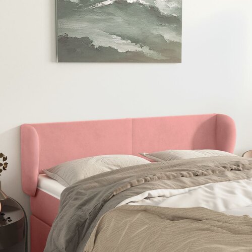 vidaXL Vzglavje z ušesi roza 147x23x78/88 cm žamet Cene