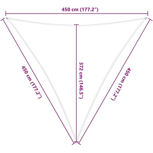  Jedrilica za sunčevu sjenu na otvorenom 4 5 x 4 5 x 4 5 m - Svijetlosiva i bijela 4 5 x 4 5 x 4 5 m Slike