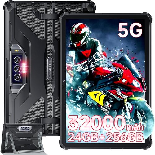 Oukitel RT7 24GB/256GB/TF 1TB, 5G črna Trpežna tablica računalnik, 32000mAh 10.1" Android 13, (21316766) Cene
